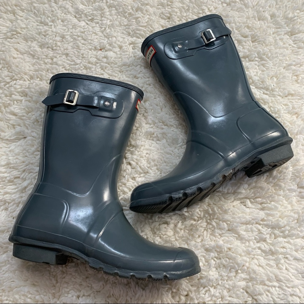 Hunter Women’s Size 10 Graphite Original Gloss Short Boot